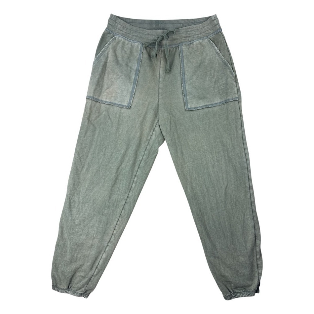 Aerie Lumberjack Joggers Green Mineral Wash Terry Fleece Women's Large